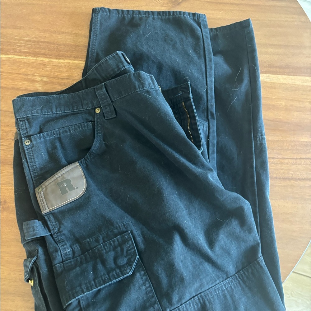 Brand New Wrangler Black Cargo Pants Durable Utility Style